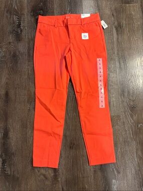 Old Navy Pixie Coral Slim-Tapered Ankle length Pants